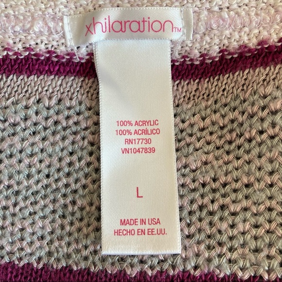 Xhilaration Striped Cardigan Sweater Vest L - Picture 4 of 7